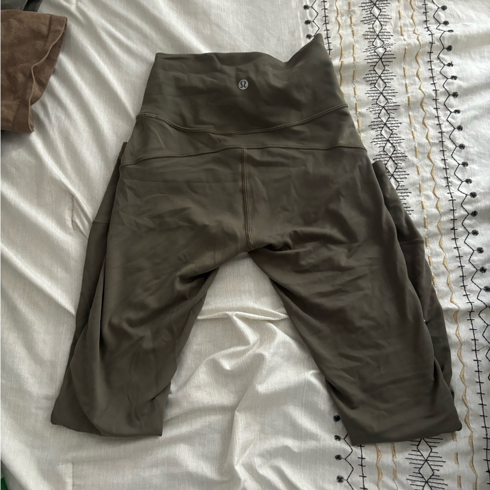 Olive green Lulu leggings